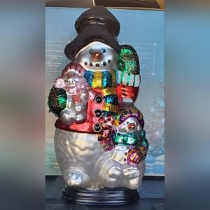 Traditions 18" hand painted blown glass Frosty the Snowman